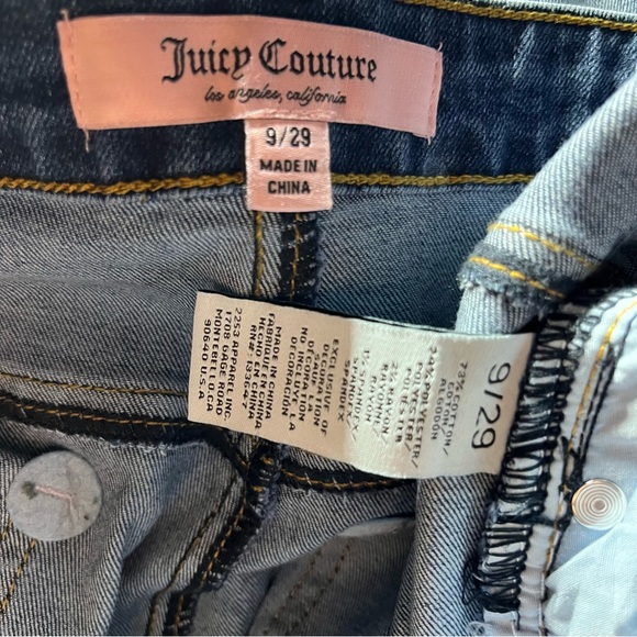 Juicy Couture Jeans 9/29 "Lunita" Y2K High Rise Wide Leg Relaxed Bedazzled NWT - Picture 4 of 6